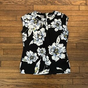 Karl Lagerfeld Paris Flower Blouse Jersey Knit